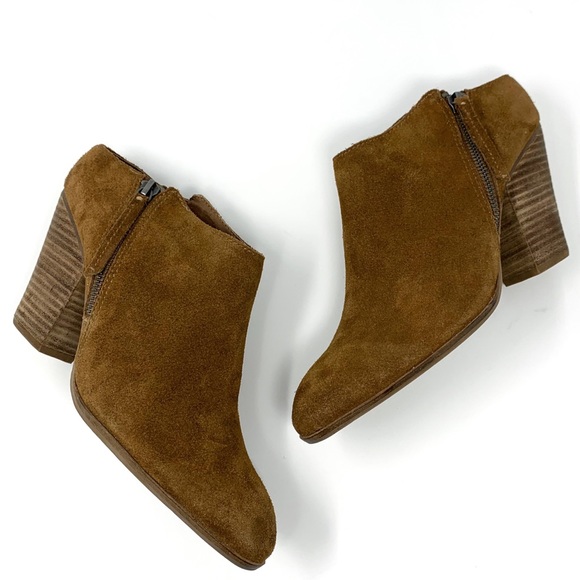 Dolce Vita Shoes - Dolce Vita | Brown suede zip-up booties 9.5